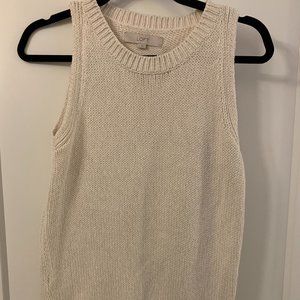 Loft Cream Sleeveless Sweater, size S. MOVING SALE!!!